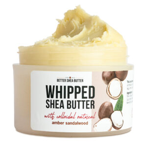 whipped african shea butter​ amber sandalwood scent